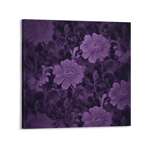 Toile murale abstraite violette grand format impression salon