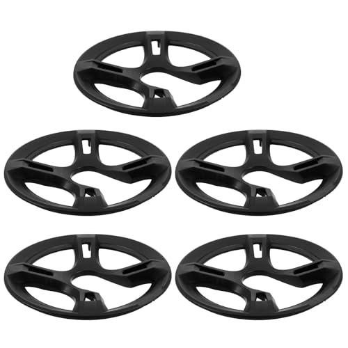 MUELODSIC Protector de Plato Delantero Bicicleta 42t 4 Orificios Negro 5 Piezas Cubre Cadena para Montaña E Híbrida Resistente y Ligero para Ciclismo Exterior