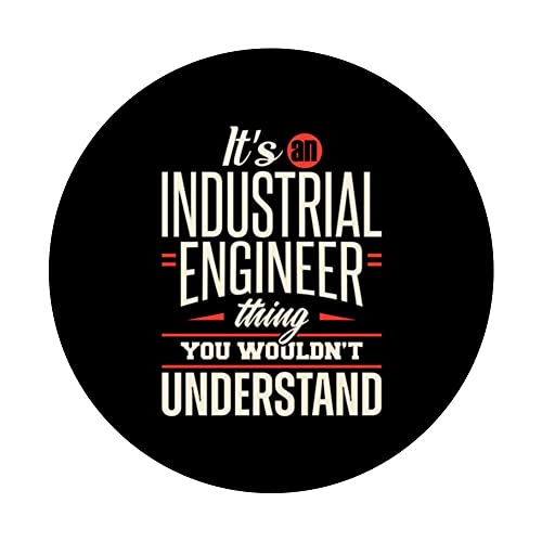 Industrial Engineer Thing Engineering Funny Apparel PopSockets Adhesive PopGrip, Black - Image 3