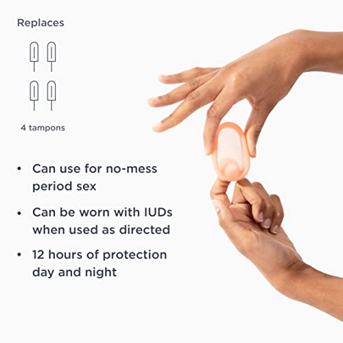 Saalt Menstrual Disc - Soft, Flexible, Reusable Medical-Grade Silicone - Wear 12 Hours - Removal Notch - Two Sizes - Menstrual Cup Or Tampon Alternative - Made In Usa - Lasts 10 Years (Coral, Small) #TOP3