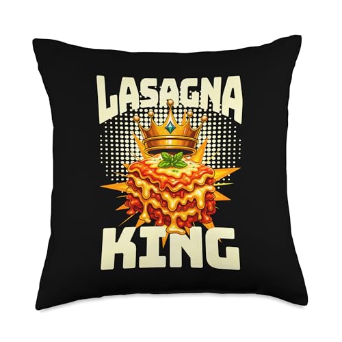 Lasagna King Throw Pillow