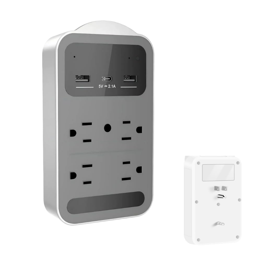 2026 Upgraded 4K WiFi Nanny Cam Hidden Camera with Night Vision Wireless Outlet Charger Spy Camera Motion Detection