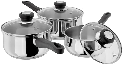 Casseroles 16/18/20 cm Judge Vista Horwood en lot de 3 pour cuisine quotidienne