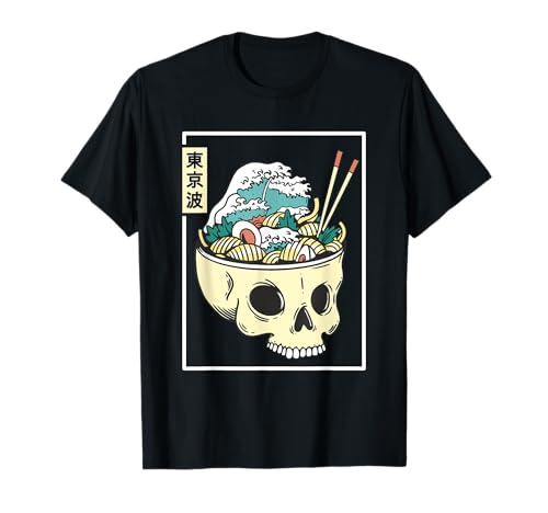 Japanese Waves Tête de nouilles de ramen japonais T-Shirt