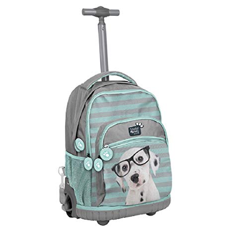 Preisvergleich Produktbild Trolley Dalmatiener Schulrucksack mit Rollen Hund PEO-887