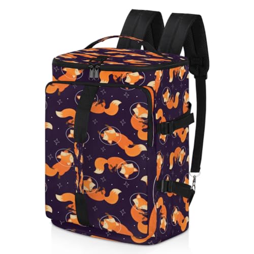 Large Sports Gym Bag With Shoe & Laptop Compartment 47L Waterproof Travel Duffel Bags for Men Women Animal Fox Design Luggage Backpack Duffle Bag