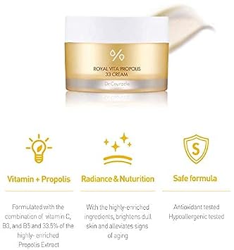 Dr.Ceuracle Royal Vita Propolis Cream, Nourishing Moisturizer 1.69 fl. oz.