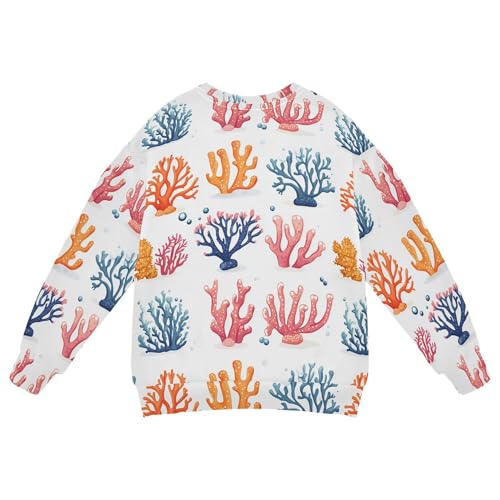 JUNZAN Cute Coral White Little Kids Sweatshirt Hoodie Long Sleeve Sweatshirt With Hoodie Party 4T2
