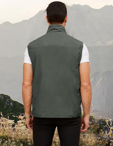 Image of Gihuo Mens Vest Casual Lightweight Vests Summer Sleeveless Jackets for Travel Hiking Fishing
