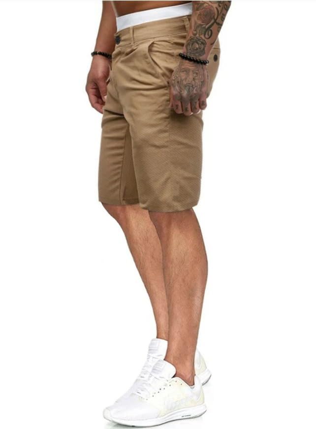 Image of HUNGSON Mens Slim Fit Shorts Stretch Chino Short Pants