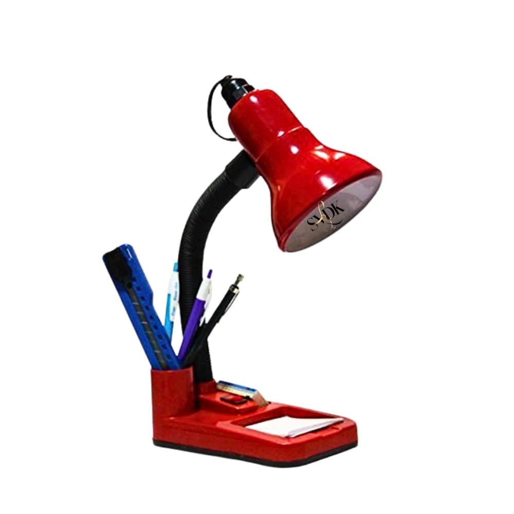 Flexible Electric Study Lamp – 316 Model | Adjustable Neck Table Light for Students & Readers | Compact Desk Lamp for Study, Office & Bedroom Use (Red)-image-20