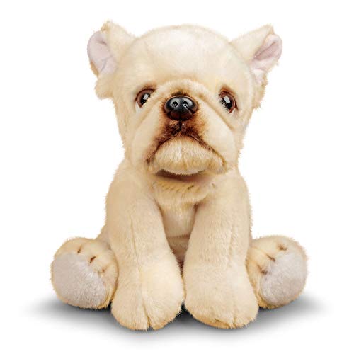 Animigos Plüschtier Französische Bulldogge, Stofftier im realistischen Design, kuschelig weich, ca. 23 cm groß, Grau
