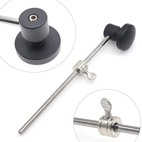 Cheerock 2Pcs Bass Drum Beaters, Bass Drum Pedals Beater, Black Aluminum Alloy Hammer Head Beaters Accessory for Percussion Instruments, Drum Accessories - Thumbnail 4