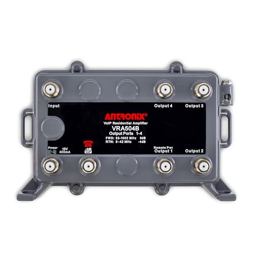 SatelliteSale Antronix VRA504B/ACP 75Ohm VoIP Integrated Residential Amplifier 4+1P Kit