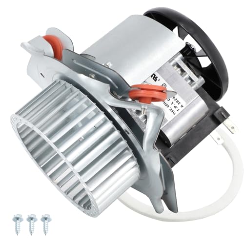 Criditpid HC21ZE123A J238-150-15215 Draft Inducer Motor for Carrier Furnace, HC21ZE123 Exhaust Venter Motor for Bryant Payne Furnace, Inducer Motor Kit Includes Blower Wheel and Mounting Bracket.