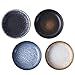 Cabilock Lot de 4 assiettes en céramique japonaise, pour plongée, bols anti-repas, assiettes en céramique, pour servir individuellement, tasse à café
