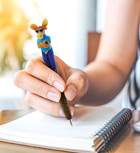 Planet Pens Cool Moose Novelty Pen - Cute Fun & Unique Kids & Adults Office Supplies Ballpoint Pen, Colorful Wild Life Writing Pen Instrument For Cool Stationery School & Office Desk Decor Accessories #TOP7