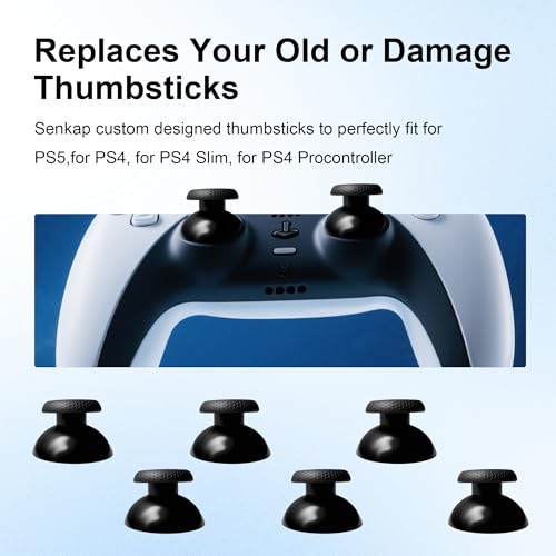 Image of PS5 Analog 3D Joystick Replacement for Sony PlayStation 5,PS5 Controller Stick Repair Kit for Fix Drift & Enhance Grip with Analog Joysticks,Thumbstick Caps,Trigger Springs,Tools&Screws (6Pack)