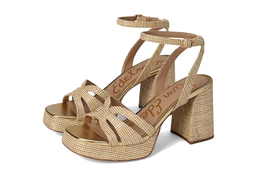 Sam Edelman Women's Reese Heeled Sandal, Sand Dune Multi, 5.5