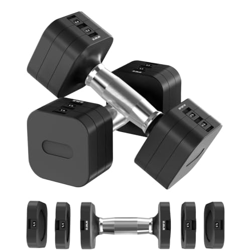 Image of Hezeyferg Adjustable Dumbbell Set,Adjustable Weight Dumbbells for Women /Men | 17.6LB /22LB /26.4LB /30.8LB for Choices, with Multiple Levels, Hand Weights Sets for Home Gym Full Body Workout