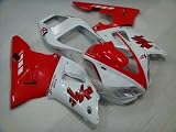 baobaohu Kit de carénage moto pour YZF 1000 R1 1998 1999 98 99 YZF 1000 R1 Carénage Kit Carrosserie ABS Injection (Rouge Blanc) 020PG