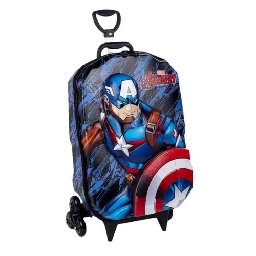 Mochila Infantil Com Rodinha Capitao America - 100614