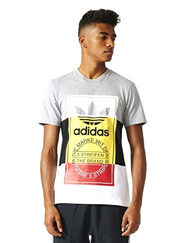 Adidas Panel Tongue Te, Maglietta Uomo, Grigio