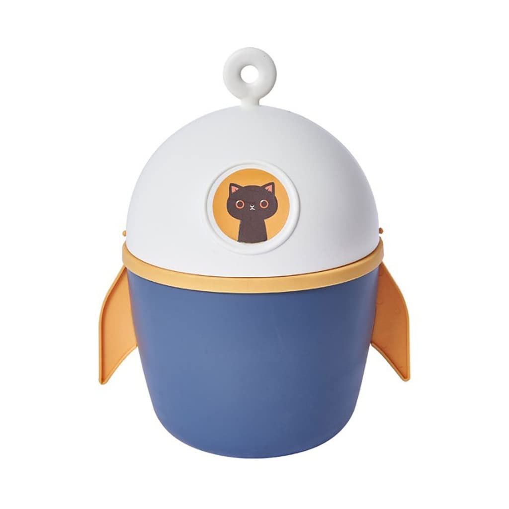 Mini Desktop Trash Can Tabletop Plastic Waste Bin with Lid Countertop Garbage Basket Trashbox Home Office Desk Color