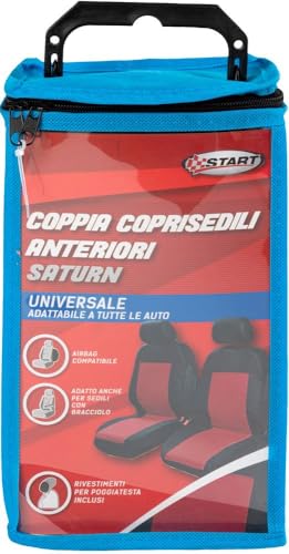 Start Coppia Coprisedili Saturn Colore Nero/Rosso - 2