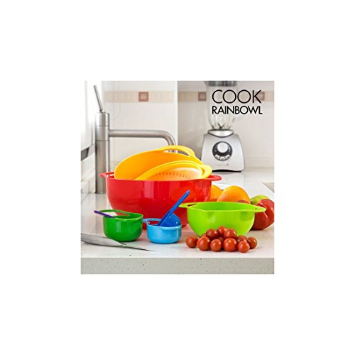 Appetitissime Cook Rainbowl Utensilios de Cocina, Multicolor, 15 x 27,5 x 29 cm