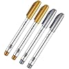 Gersoniel Gold and Silver Metallic Marker Pens, Metallic Permanent Markers Suitable for Cards Writing Signature Lettering Painting Pens 4