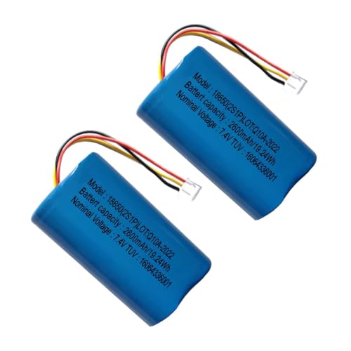 AOLIKES 18650 2s1p 2600 mAh 7.4V batería recargable de iones de litio con conector XH2.54/3p / celdas 5C / admite carga rápida / batería de 8,4 V -2 unidades
