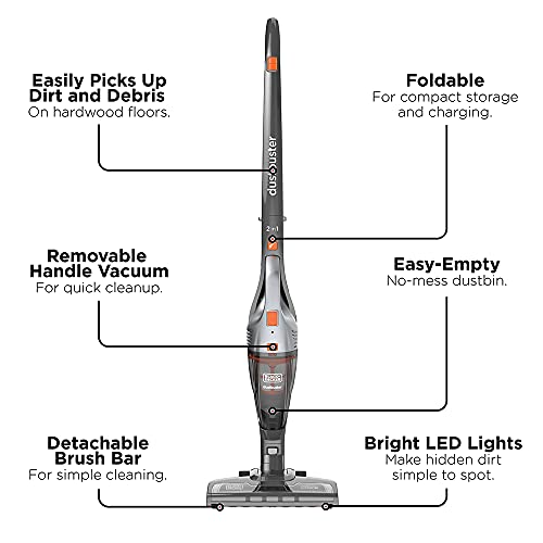 Image of BLACK+DECKER Powerseries Cordless Stick Vacuum Cleaner & Hand Vac, 2-in-1, Titanium Gray (HSVB420J)