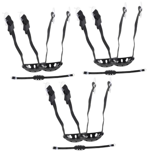 Yardwe 3sets Adjustable Helmet Straps for Safety Helmet Black Hard Hat Liner Chin Strap Accessory 3pcs*3