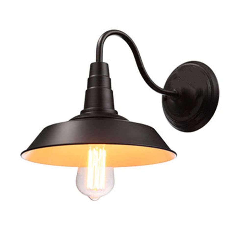Lampe murale vintage pour éclairer un couloir sombre avec un style industriel noir