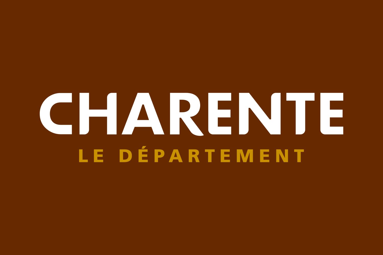 Drapeau Large Department of Charente Variant 2 marron grand pavillon régional