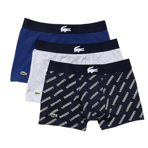 Lacoste 3 Boxershorts Marineblau/Grau/Blau, Herren, 5H1774, blau, S Lacoste 3 Boxershorts Marineblau/Grau/Blau, Herren, 5H1774, blau, S