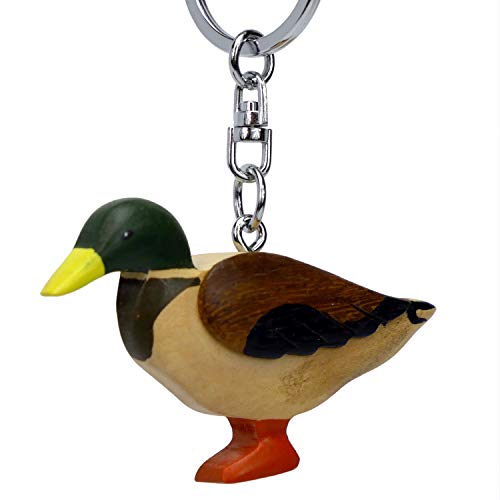 Ente Stockente Erpel Schlüsselanhänger aus Holz