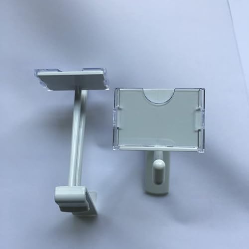 旭世工業 値札一体型2段フック 白 80mm 50個入 PCF-2-80 2段フック 店舗用品 販促用品 POPボード 値札 ネット什器 厚紙ボード クリップ形状で外れにくい 値札ホルダー