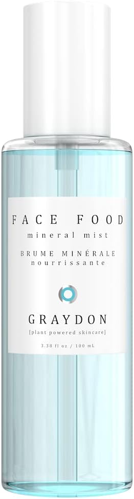 GraydonFace Food Mineral Mist - Natural Facial Toner I Balances, Rejuvenates, Mattifies & Shields Skin I 3.4ounce