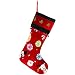 Valery Madelyn 21 Inch Joyful Santa, Snowman, Deer and Lollipops Multicolor Velvet Christmas Stocking for Kids, with Pom Pom Fringe Cuff,Themed with Tree Skirt(Not Included)