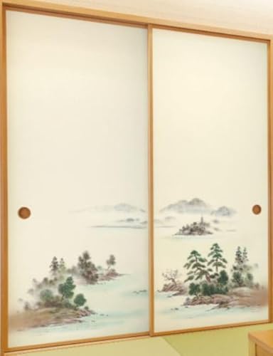 織物 ふすま紙 糸入り 和モダン 襖紙 洋風 紙寸法 約 巾97cm × 丈201cm 2枚入り 張替え 洋風 DIY おしゃれ ふすま 紙 襖 張り替え (3020)