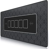 CSL - XXL Mauspad 900x400mm - XXL Poker Mousepad groß im Poker Stil - Tischunterlage Large Size - verbessert Präzision und Geschwindigkeit - Pokermatte Schwarz