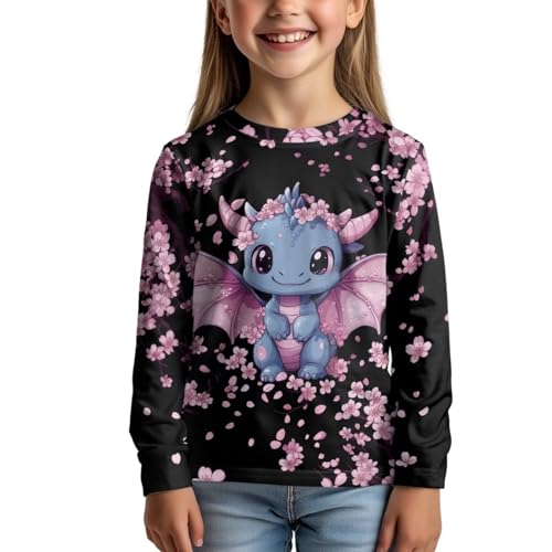 Uourmeti Teens Girls Tee Shirts Size 3-16 Kids Long Sleeve Tshirts Fall Outfits Boys' Running Clothing