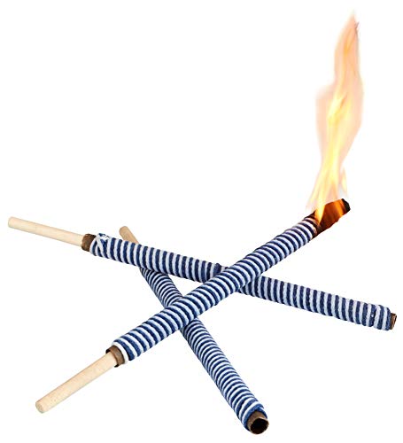 Favorit Fackeln, 3 Stück, blau/weiß – Gartenfackel, 40 cm lang,...