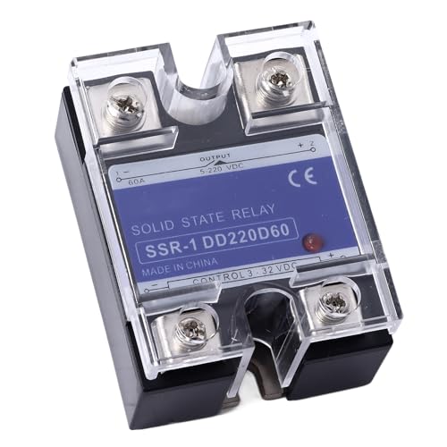 Image of Annadue DC to DC Solid State Relay, Single Phase SSR Relay, 3‑32VDC Input 5‑220VDC Load, Switching Module for Control System, Industrial Automation (60A)