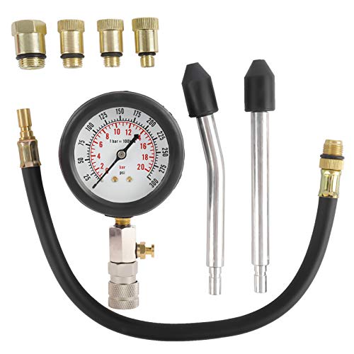 Btshub Engine Compression Tester, 8Pcs Engine Cylinder Pressure Gauge For Petrol Gas Engine Automotive Tool Gauge For Car & Truck #TOP3