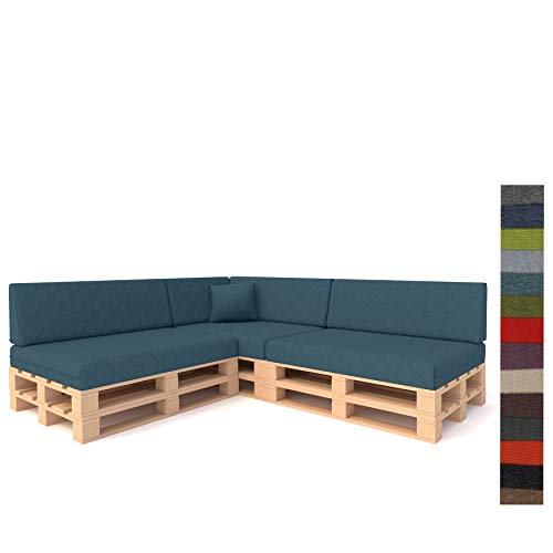 Pillows24 Palettenkissen 8-teiliges Set Palettenauflage Polster für Europaletten Hochwertige...