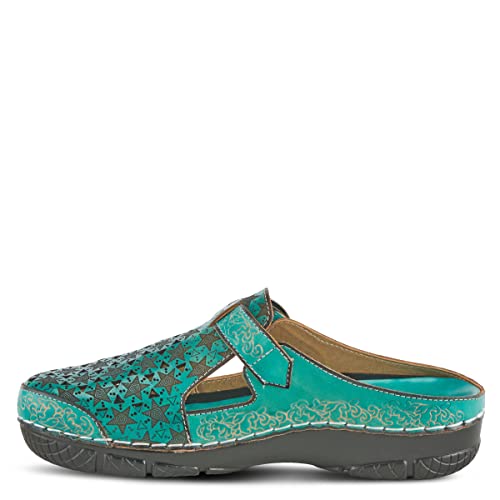 Spring Step L'Artiste Popcorn Leather Slide Sandals #TOP19