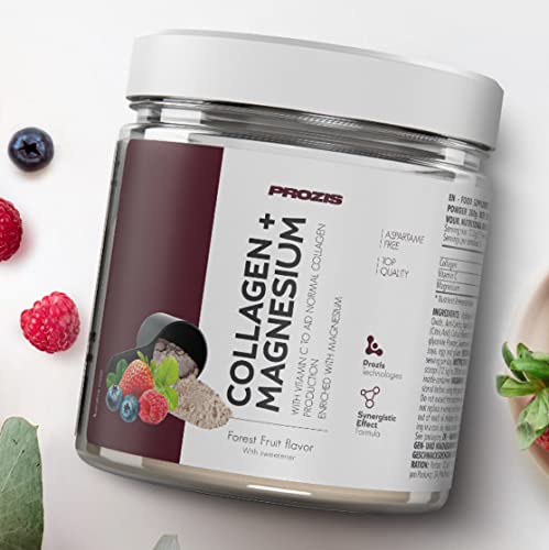 Prozìs Collagen + Magnesium 300 grammi - collagene e magnesio, multi gusti - Rinforza ossa, articolazioni, capelli e unghie (frutti di bosco)